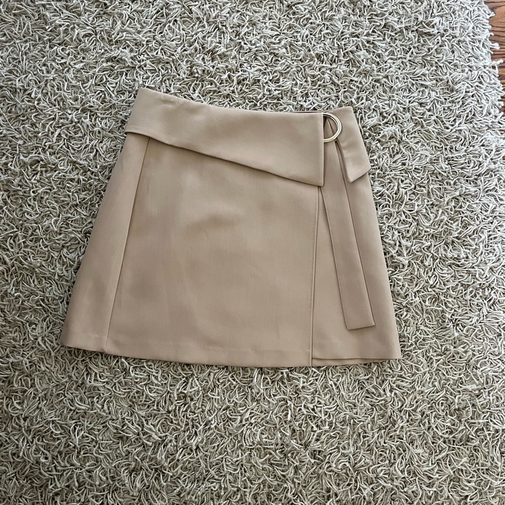Zara - tan wrap mini skirt - NWT